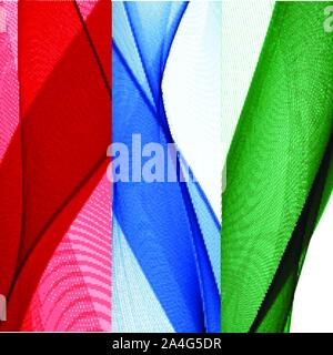 Set of abstract banners colored waves Stock Vector