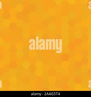 bright orange color background. hexagon pattern illustration. vector Stock Vector