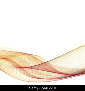 Abstract vector background with orange smooth color wave. Color wavy lines Stock Vector