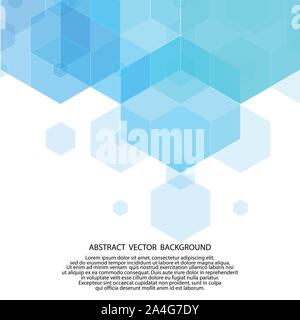 Light BLUE vector layout with hexagonal shapes. Glitter abstract illustration in hexagonal style. New design for website s poster, banner. Stock Vector