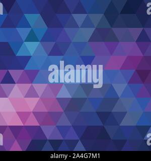Abstract colorful vector background with triangles. Shiny geometric mosaic. Blue triangle pattern Stock Vector