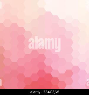 Light Pink, Yellow vector layout with hexagonal shapes. Illustration of colored hexagons on white surface. Pattern for ads, leaflets. Stock Vector