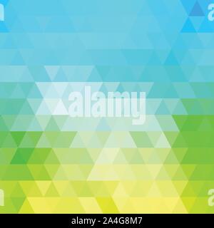 Multicolor green, blue polygonal illustration, which consist of triangles. Geometric background in Origami style with gradient. Triangular design for Stock Vector