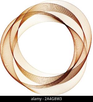 A golden-brown circle. Abstract vector illustration. Template for advertising Stock Vector