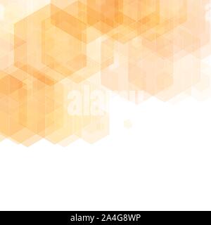 beige hexagon background. orange abstract vector background. Stock Vector