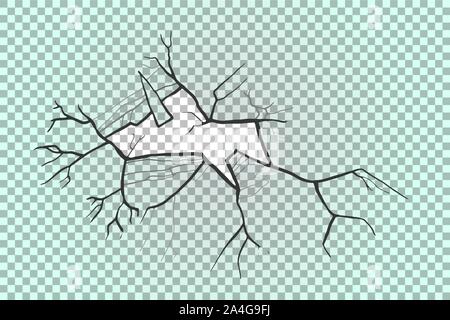 Broken transparent glass. Smash design vector illustration. Stock Vector