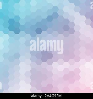 blue pink hexagons. polygonal style Stock Vector