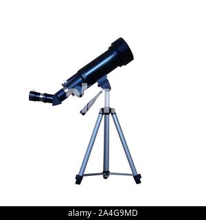 Realistic telescope on a tripod. Vector illustration. Planetarium equipment. Stock Vector