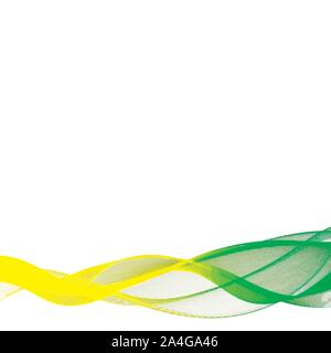 Abstract green and yellow wave background Stock Vector