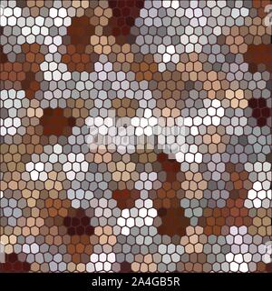 Brown-gray pebbles. geometric illustration. polygonal style, mosaic background Stock Vector