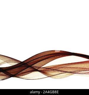 Abstract gold wavy on white background with golden color smooth curves wave lines for luxury background Stock Vector