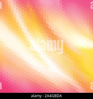 Pink-yellow bright hexagon background. cover Stock Vector