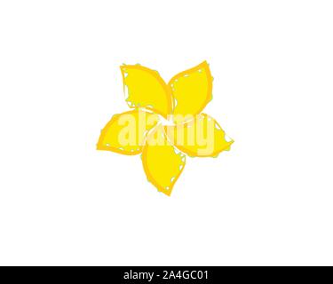 Plumeria flower icon vector illustration design logo template Stock Vector