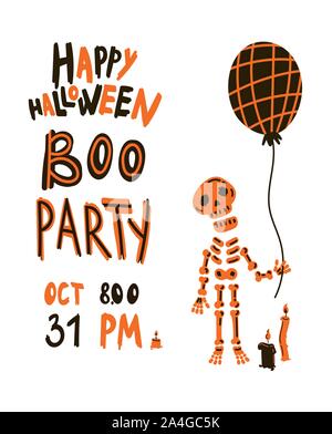 Halloween party invitations or greeting cards Stock Vector