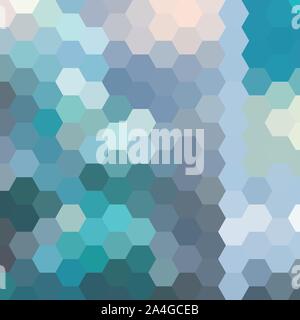 Sunny spring mosaic background, green hexagonal pattern vector background Stock Vector