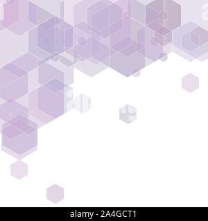 hexagonal lilac background. abstract vector background Stock Vector