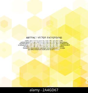 orange hexagon background. abstract vector illustration Stock Vector