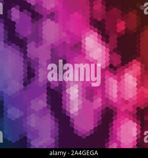 vector background. black background with purple hexagons. polygonal style. Stock Vector