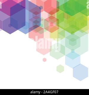 Colorful colorful hexagon background. mosaic. polygonal style Stock Vector