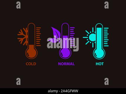 Thermometer Icon. Celsius and Fahrenheit Measuring Hot and Cold Temperature  Stock Vector - Illustration of background, object: 124679718