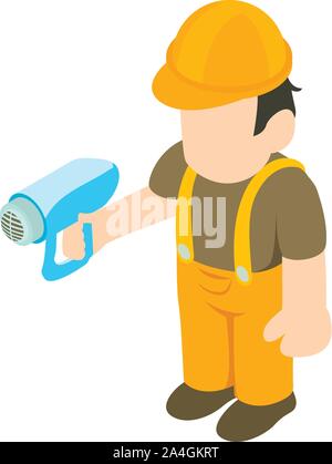 Millwright icon, isometric style Stock Vector