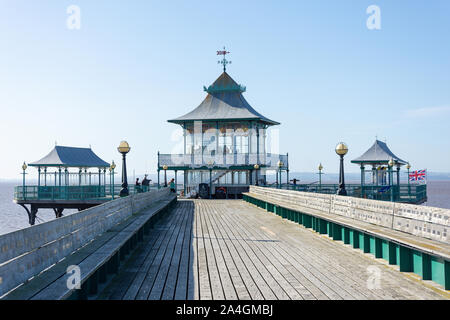 Victorian Pagoda tea house at end of Clevedon Pier, Clevedon, Somerset, England, United Kingdom Stock Photo