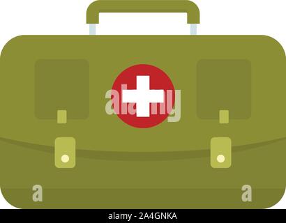 Hunting first aid kit icon. Flat illustration of hunting first aid kit vector icon for web design Stock Vector
