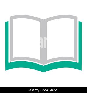 Open book icon. education book isolated - school literature, magazine illustration isolated Stock Vector