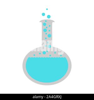 vector science Lab flask - chemical laboratory, chemistry research - medical test icons Stock Vector