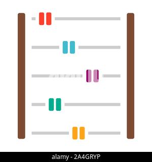 vector abacus illustration. education icon, school math sign symbol Stock Vector