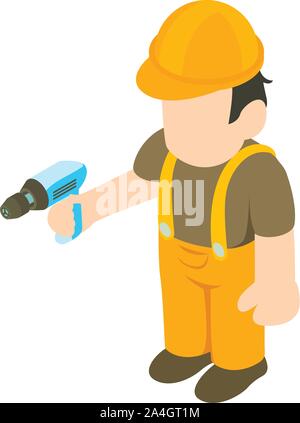 Repairman icon, isometric style Stock Vector