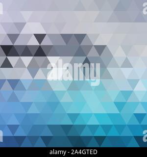 Abstract geometrical background with blue and gray triangles and space in the conner for your message. Stock Vector
