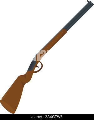 American hunting rifle icon. Flat illustration of american hunting rifle vector icon for web design Stock Vector