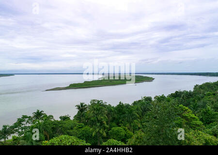 Peru, Peruvian Amazonas landscape. The photo present reflections of Amazon river, Iquitos - Peru Stock Photo