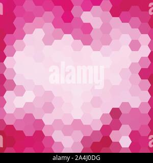 pink and white abstract hexagons. polygonal style. layout for advertising Stock Vector