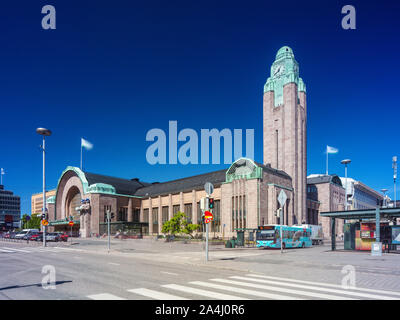 The most central public transport station of Helsinki and a monument to art deco architecture. Stock Photo