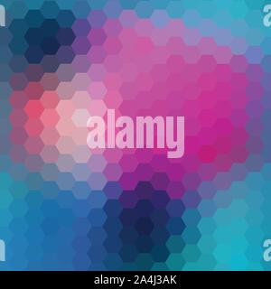Pink blue abstract hexagons. layout for advertising. modern presentation template Stock Vector