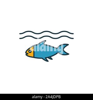 Life Under Water icon set. Four elements in diferent styles from community icons collection. Creative life under water icons filled, outline, colored Stock Vector