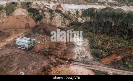 career mining the view from the drone Stock Photo