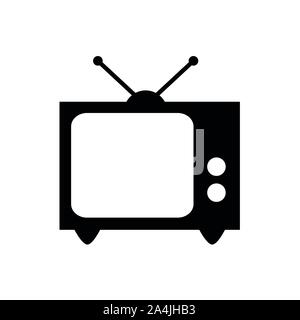 old tv icon isolated on white background vector illustration EPS10 Stock Vector