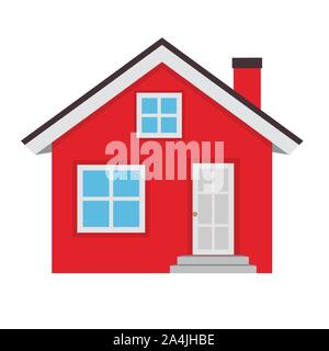 Abstract House Icon on White Background. Vector Illustration Stock Vector
