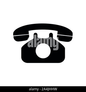 old phone icon isolated on white background vector illustration EPS10 Stock Vector