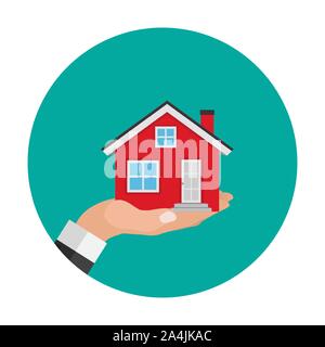 Abstract House Icon on White Background. Vector Illustration Stock Vector