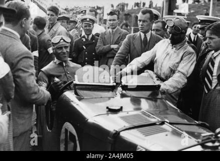 Nuvolari in MG Magnette K3, winner 1933 Ulster T.T.. Stock Photo