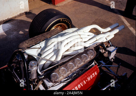1967 Ferrari 312 Formula 1 engine. Stock Photo