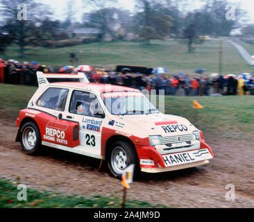 MG Metro 6R4, T.Teesdale, 1986 RAC Rally. Stock Photo