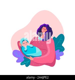 Mother holding a baby in heart shaped silhouette for Happy Mother's Day ...