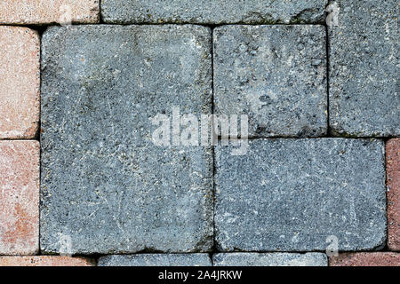 texture of gray and pink cobblestones Stock Photo