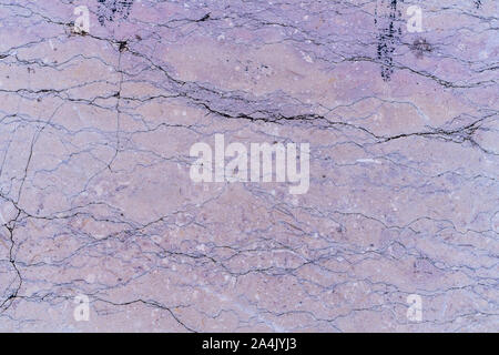 Texture of light marble in stone and smooth surface with thin cracks Stock Photo