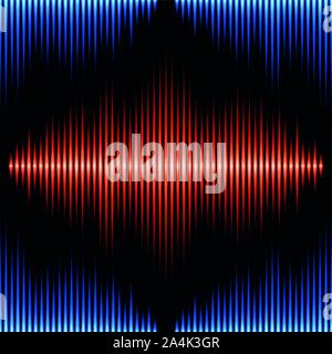 Seamless pattern with sound waveform Stock Vector